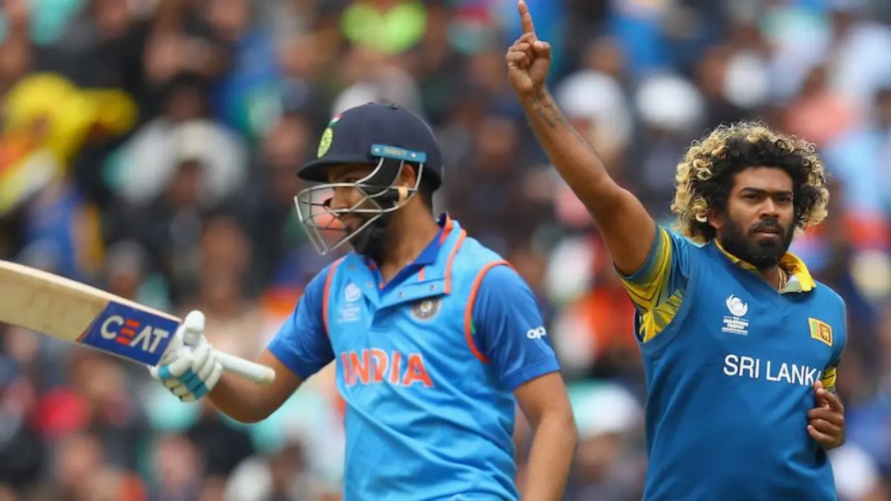 India vs Sri Lanka; In pic: Rohit Sharma and Lasith Malinga